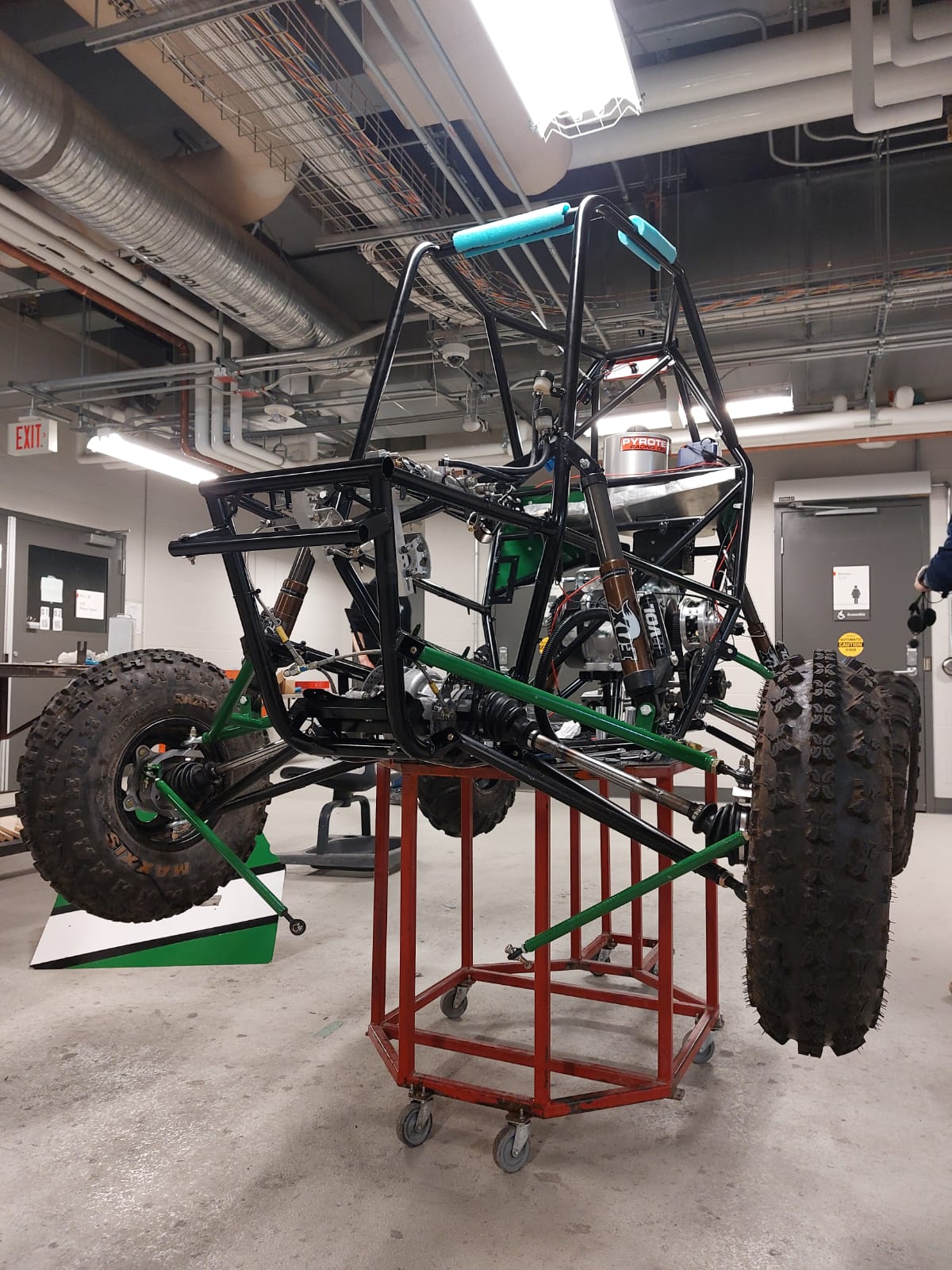 UCalgary Baja vehicle in the shop